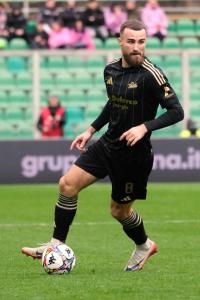 Palermo, Italy, 14 February 2026. Renzo Barbera Stadium, Palermo vs Virtus Entella, match valid for the 2025/2026 Serie B championship. In the photo: Nermin Karic (Virtus Entella)