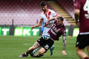 Salerno, 04.05.2025 - Salernitana - Mantova / Campionato Serie B 2024-25 / foto Nicola Ianuale
Nella foto: Alberto Cerri e Fabrizio Brignani