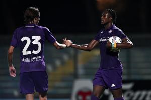 Mp Grosseto 05/08/2024 - amichevole / Grosseto-Fiorentina / foto Matteo Papini/Image Sport
nella foto: esultanza gol Christian Kouame'