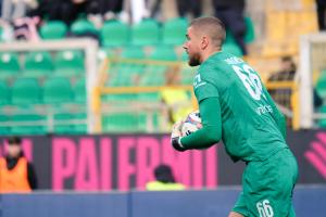 Palermo, Italy, 21 February 2026. Renzo Barbera Stadium, Palermo FC vs FC Sudtirol, match valid for the 2025/2026 Serie B championship. In the photo: Jesse Joronen (Palermo FC)