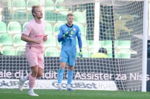 Palermo, Italy, 21 February 2026. Renzo Barbera Stadium, Palermo FC vs FC Sudtirol, match valid for the 2025/2026 Serie B championship. In the photo: Joel Pohjanpalo (Palermo FC) celebrates after a goal