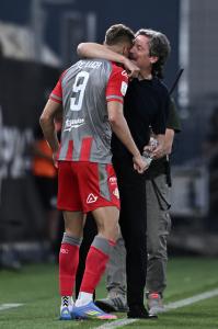 Mp La Spezia 01/06/2025 - finale Play Off serie B / Spezia-Cremonese / foto Matteo Papini/Image Sport
nella foto: esultanza gol Manuel De Luca