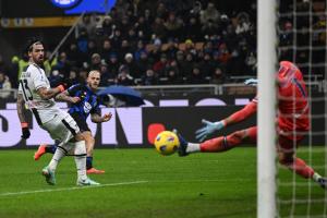 Mg Milano 09/12/2023 - campionato di calcio serie A / Inter-Udinese / foto Matteo Gribaudi/Image Sport
nella foto: gol Federico Dimarco