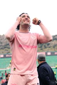 Palermo, Italy, 14 February 2026. Renzo Barbera Stadium, Palermo vs Virtus Entella, match valid for the 2025/2026 Serie B championship. In the photo: Tommaso Augello (Palermo FC)