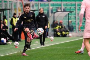 Palermo, Italy, 14 February 2026. Renzo Barbera Stadium, Palermo vs Virtus Entella, match valid for the 2025/2026 Serie B championship. In the photo: Tommaso Del Lungo (Virtus Entella)