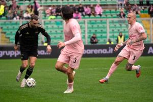 Palermo, Italy, 14 February 2026. Renzo Barbera Stadium, Palermo vs Virtus Entella, match valid for the 2025/2026 Serie B championship. In the photo: Nermin Karic (Virtus Entella)
