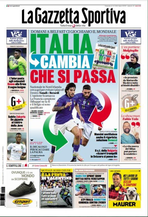 Prima pagina Gazzetta dello Sport