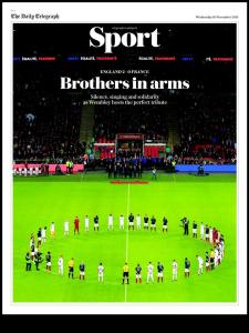 Prime pagine dei giornali dopo gli attentati di Parigi